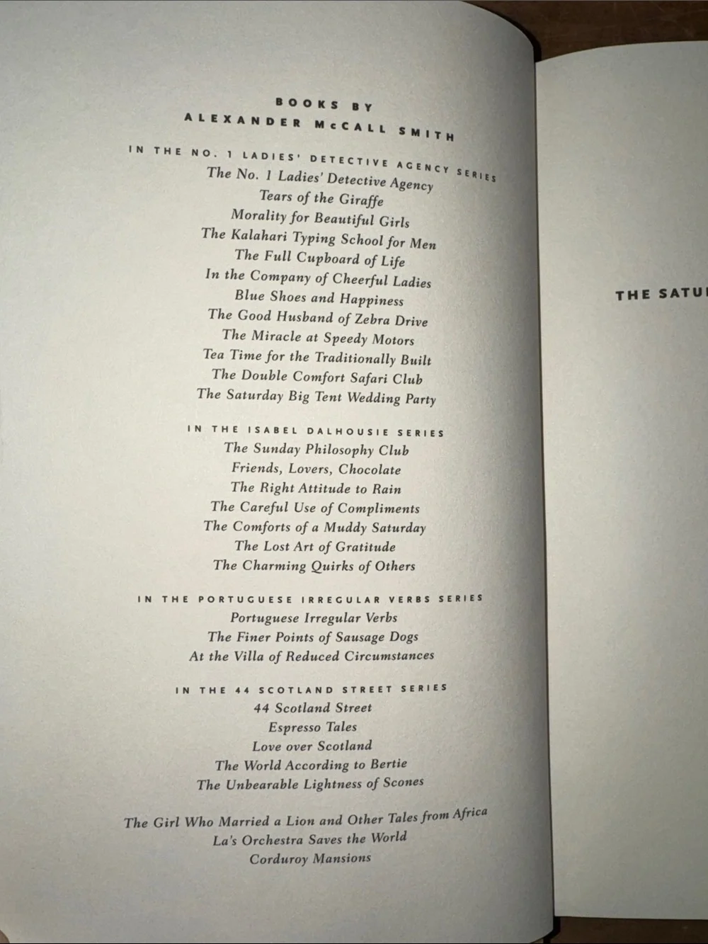 The Saturday Big Tent Wedding Party by Alexander McCall Smith hardcover - Picture 6 of 11